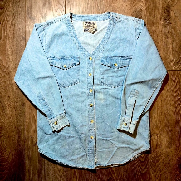 Vintage 90’s Denim Button Down Shirt - Picture 8 of 15